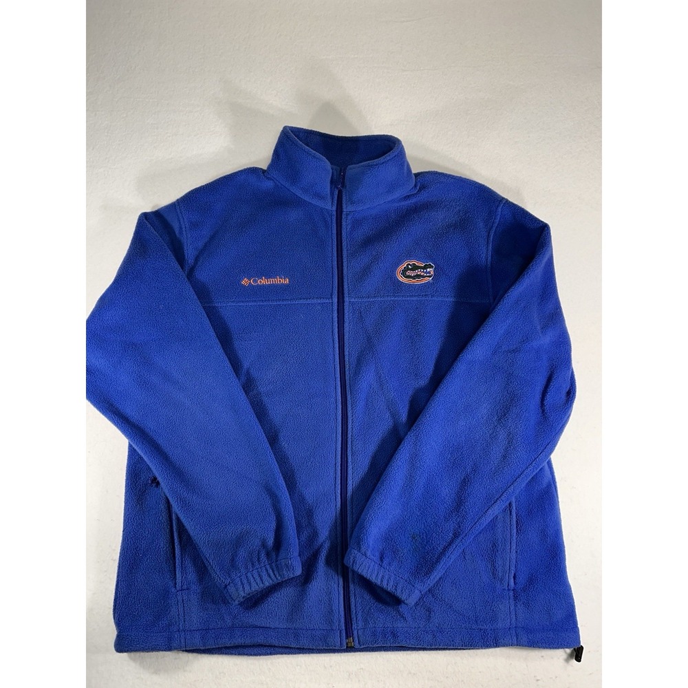 Columbia Florida Gators Fleece Jacket Mens XL Blue Full Zip Embroidered Logo - Picture 2 of 16
